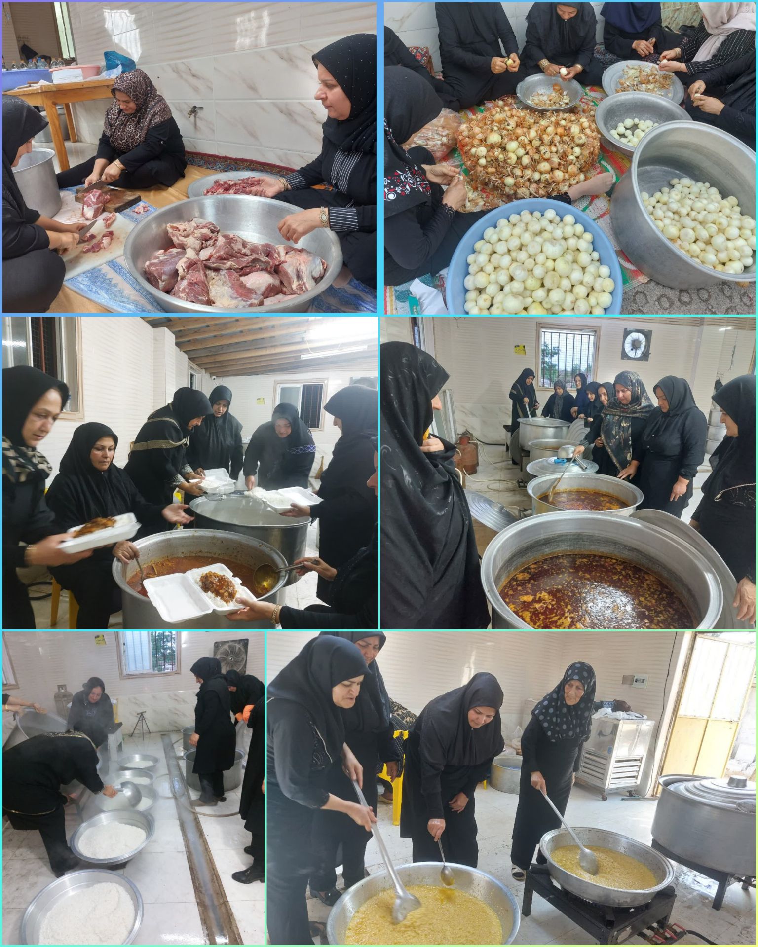 پخت غذای نذری روز تاسوعا