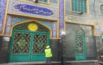 مساجد شمال شرق تهران ضدعفونی شد