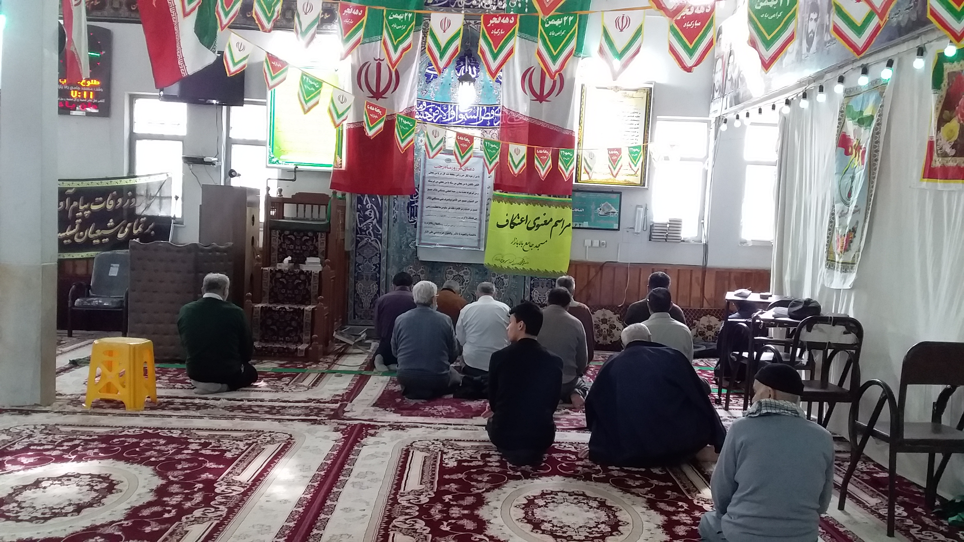 مراسم اعتکاف در مسجد جامع بالا بازار رودبار