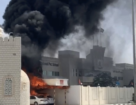 آتش‌سوزی در پارکینگ مسجدی در شارجه
