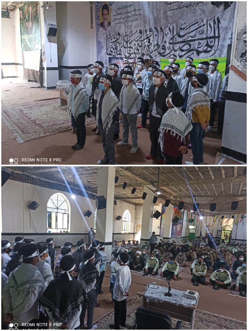 اجرای گروه سرود کانون امام حسن مجتبی(ع) در مراسم مشترک نیروهای نظامی و انتظامی شهرستان نهبندان