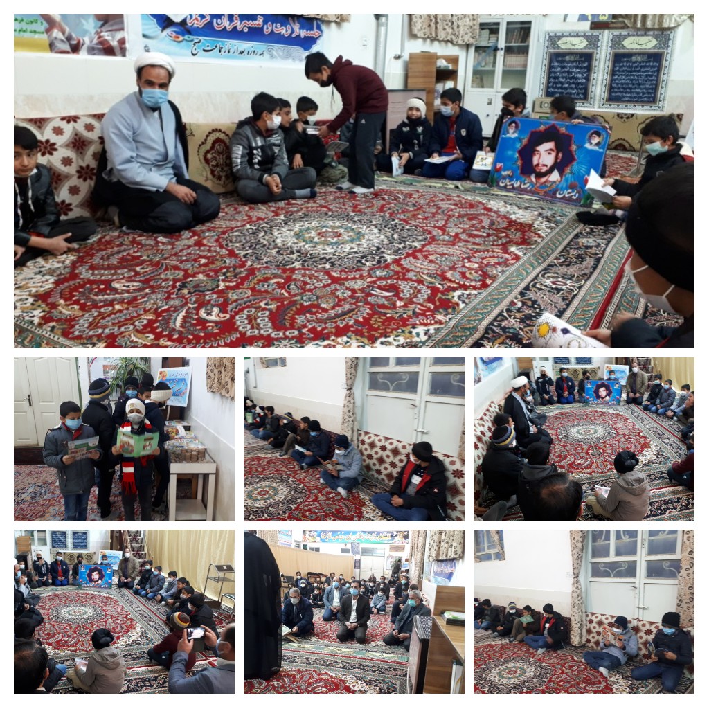 حضورپرشوردانش آموزان آموزشگاه شهیدطالبیان بجستان درنمازجماعت مسجدامام سجاد(ع)