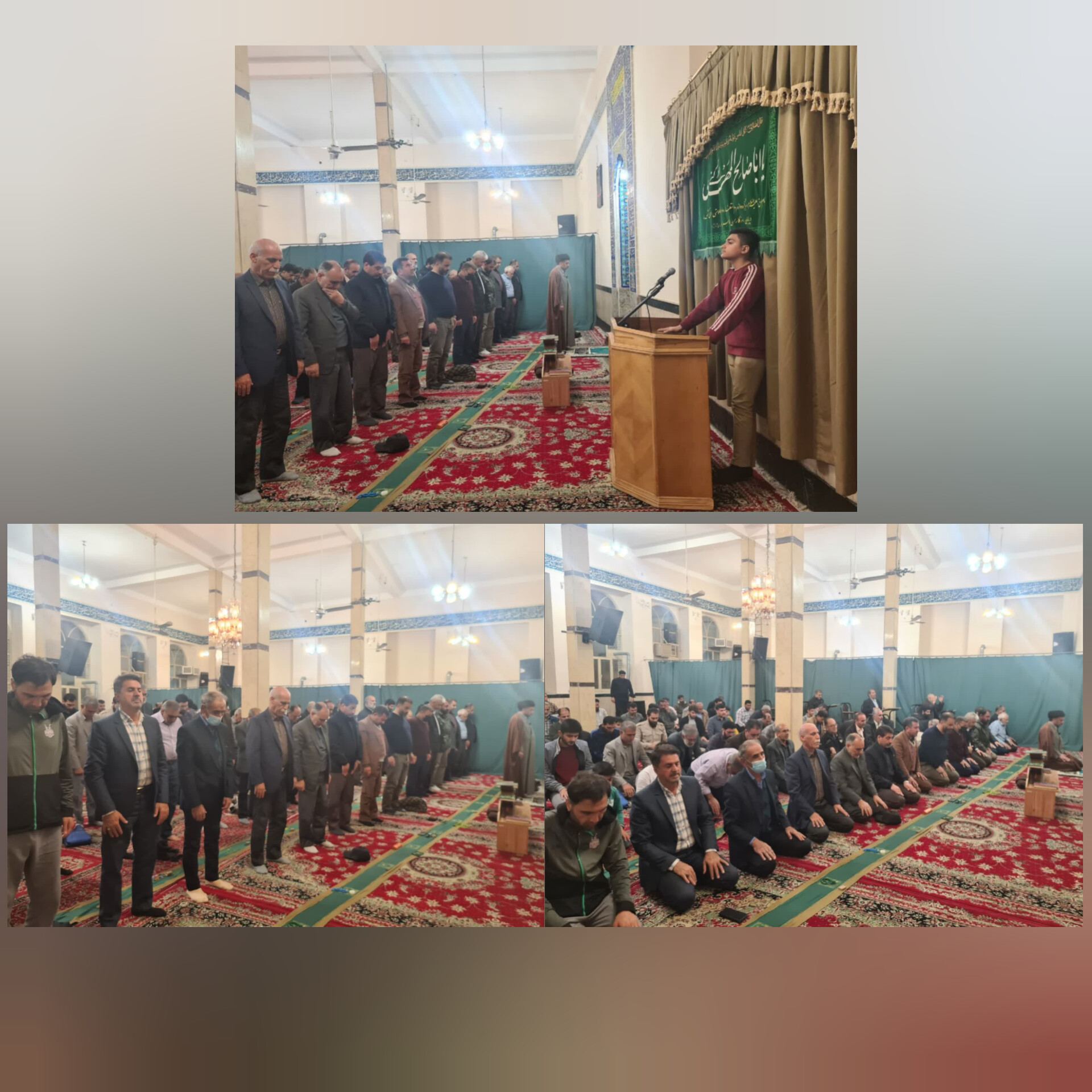 برپایی نماز جماعت صبح، ظهر و عصر و مغرب و عشاء در مسجد صاحب الزمان عج