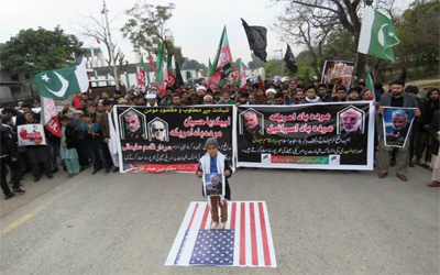 نمازگزاران پاکستانی ترور سردار سلیمانی را محکوم کردند
