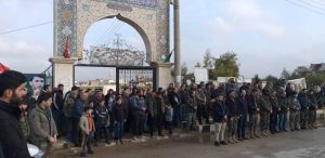 برگزاری مراسم عزاداری سردار سلیمانی در مسجد «نقطه» حلب