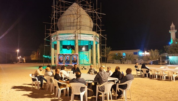 میزبانی اهالی روستای چهواز از زائران اربعین در موکب امام خامنه‌ای